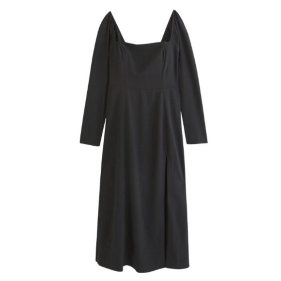 Abercrombie & Fitch long-sleeve square neck midi dress - Picture 1 of 3